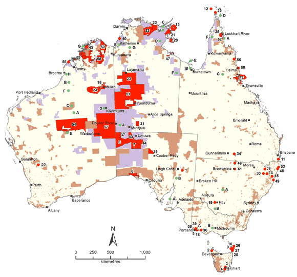 Map of Australia's Indigenous Protected Areas