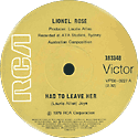 Lionel Rose - Had To Leave Her